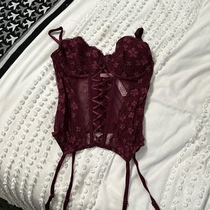 Victorias Secret Burgundy Corset